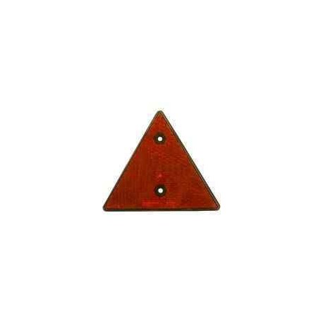 Catadioptre triangulaire avec élément optique rouge