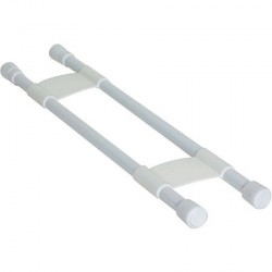 Barre double anti-chutes extensible de 40.5 cm à 71 cm pour placard ou réfrigérateur